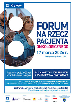 Plakat promocyjny Forum na Rzecz Pacjenta Onkologicznego