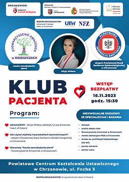 Plakat promocyjny Klub Pacjenta